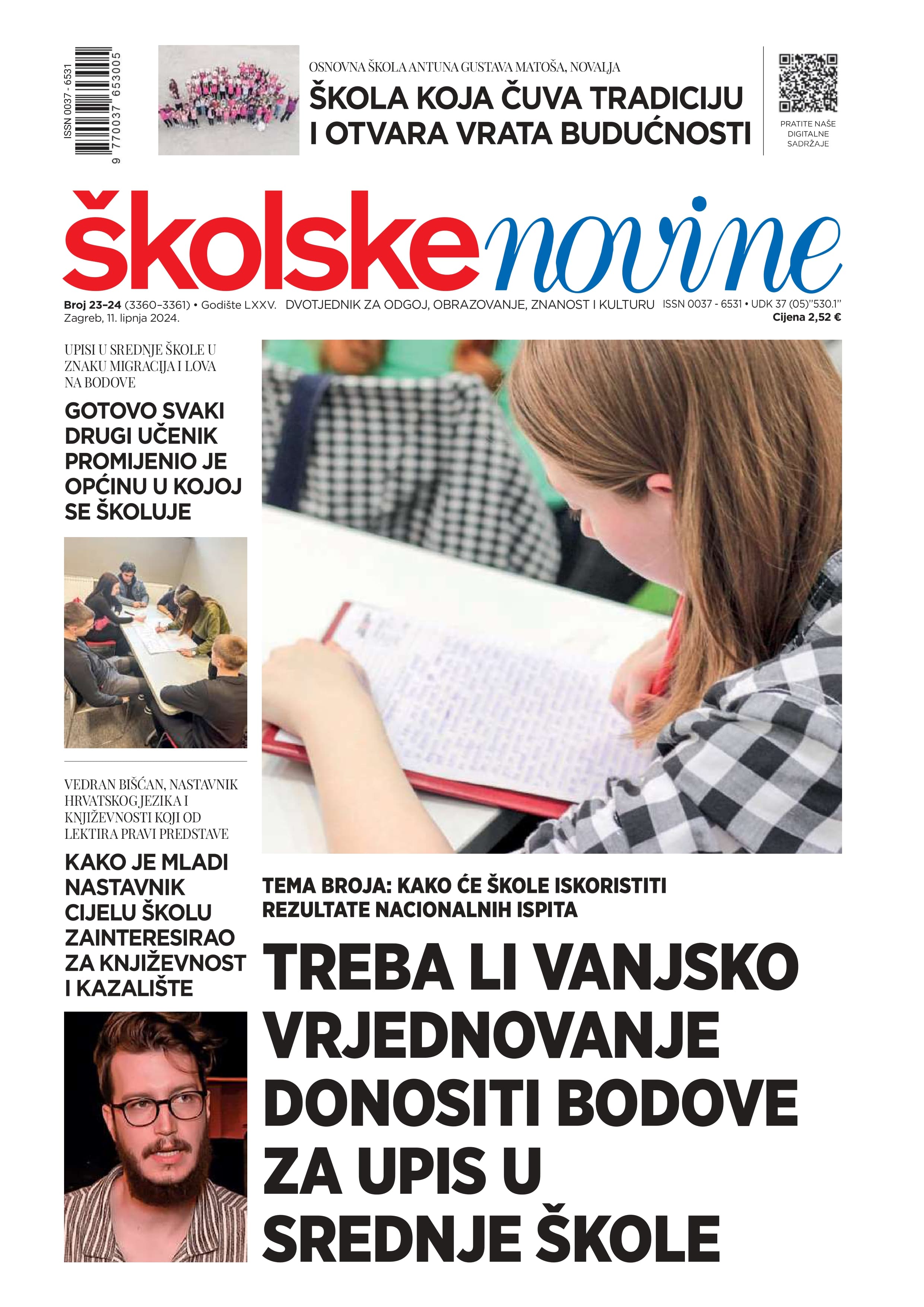 Treba li vanjsko vrjednovanje donositi bodove za upis u srednje škole